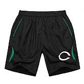 Men's Cincinnati Reds Black Green Stripe MLB Shorts,baseball caps,new era cap wholesale,wholesale hats